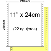 BASIC PAPEL CONTINUO COLOR 11" x 24cm 2T 1.500-PACK 1124B2C